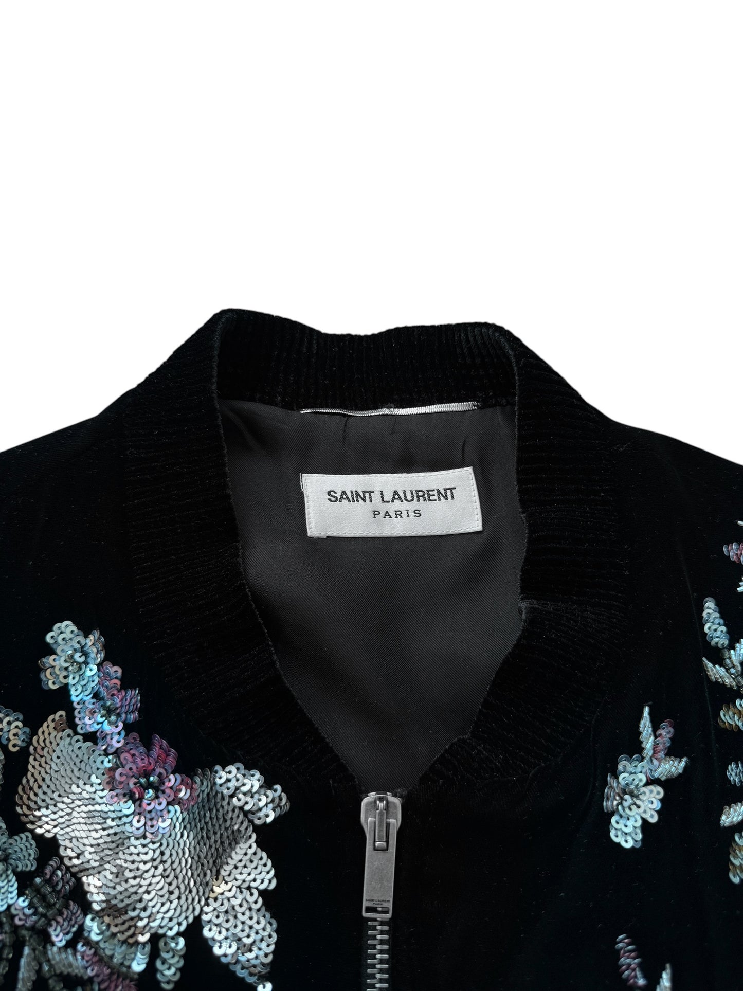 2019 Runway Velvet Sequin Teddy Bomber Jacket