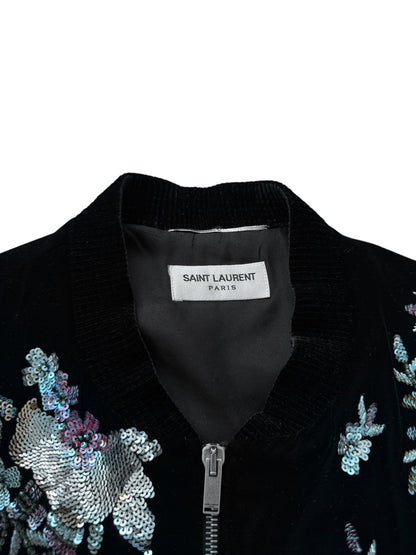 2019 Runway Velvet Sequin Teddy Bomber Jacket