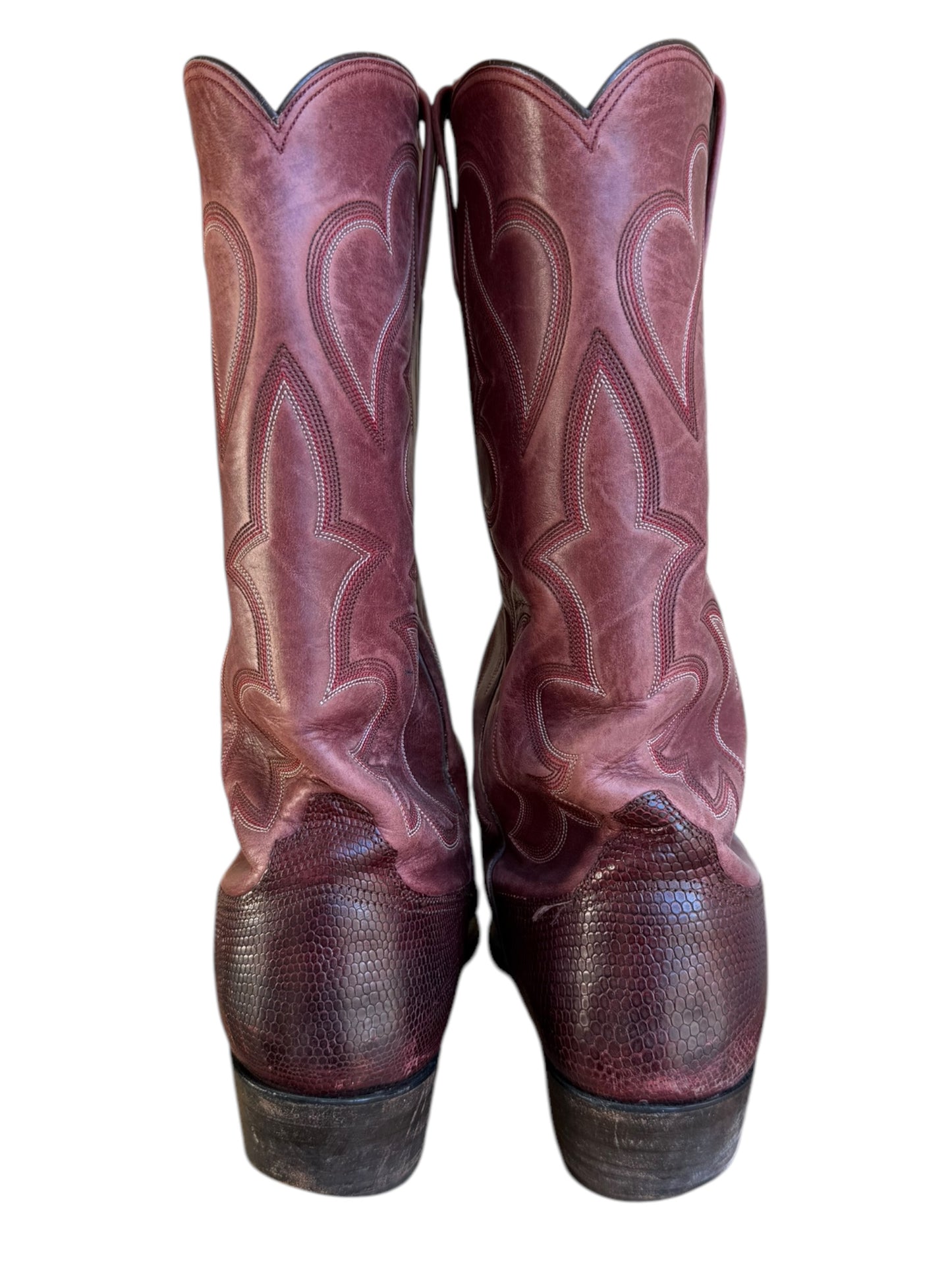 Custom Morado Texas Reptile Leather Cowboy Boots