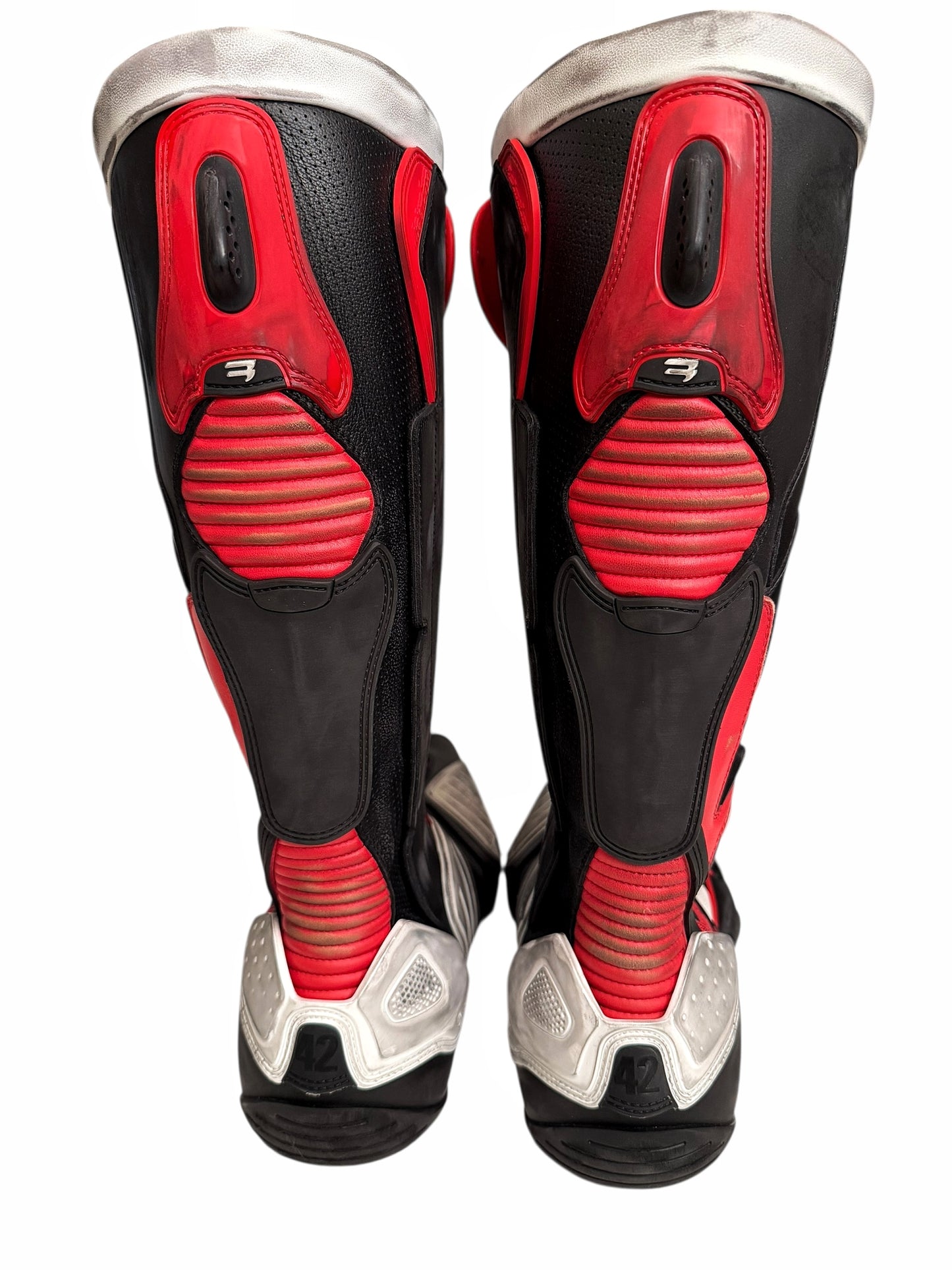 2023 Oversized Biker Motorcycle Boots High Red