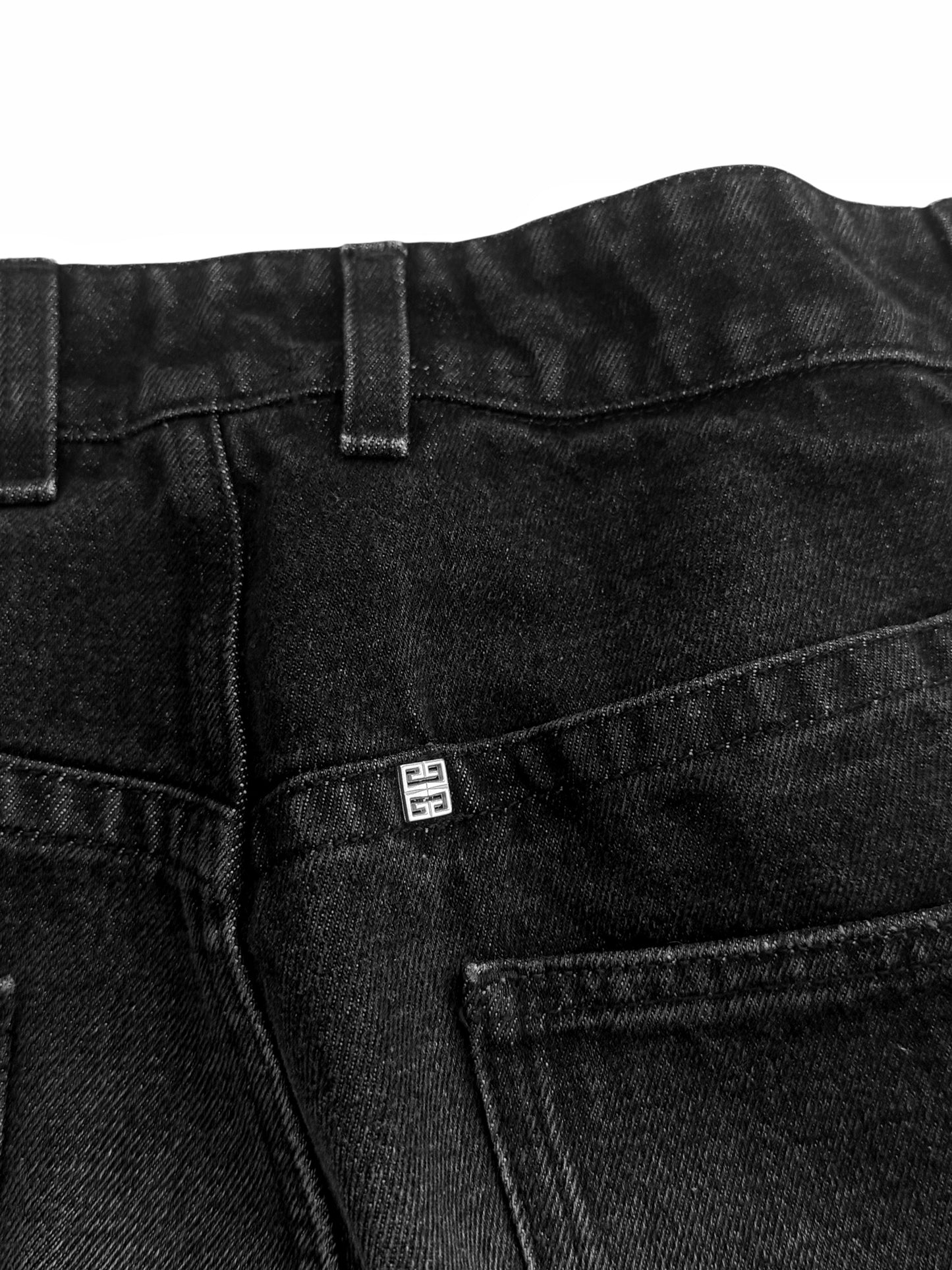 Baggy 4G Embroidered Logo Denim Cargo