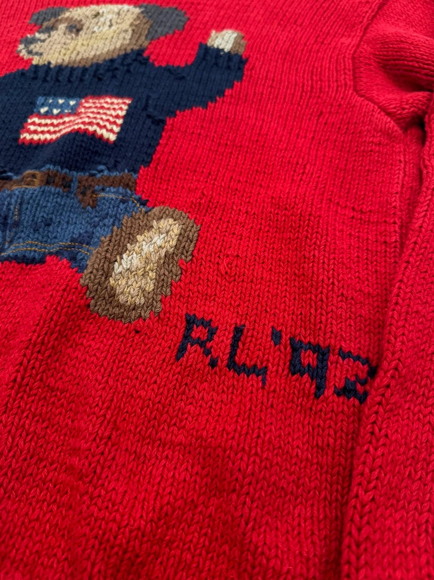 1992 Red Polo Bear Sweater