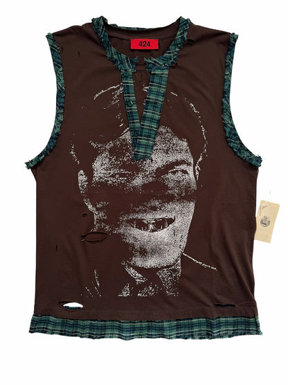 Jaws James Bond Layered Distressed Tank Tee