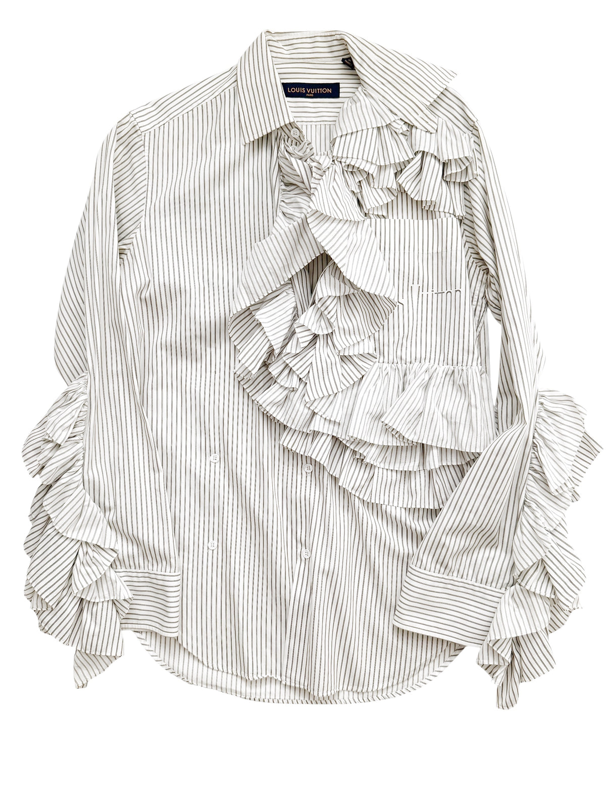 Virgil Abloh Ruffle Stripe Shirt