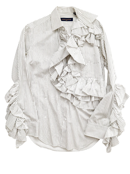 Virgil Abloh Ruffle Stripe Shirt