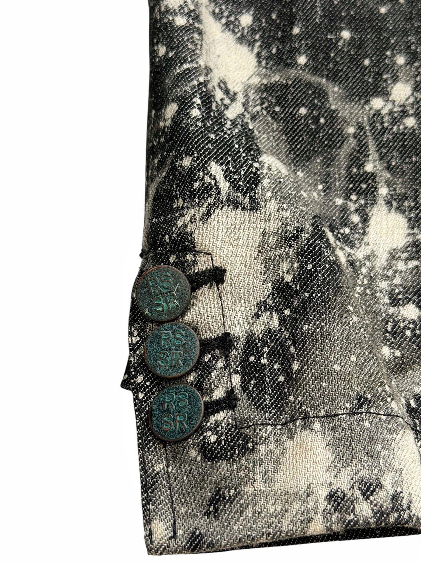 x Sterling Ruby Bleach Denim Blazer