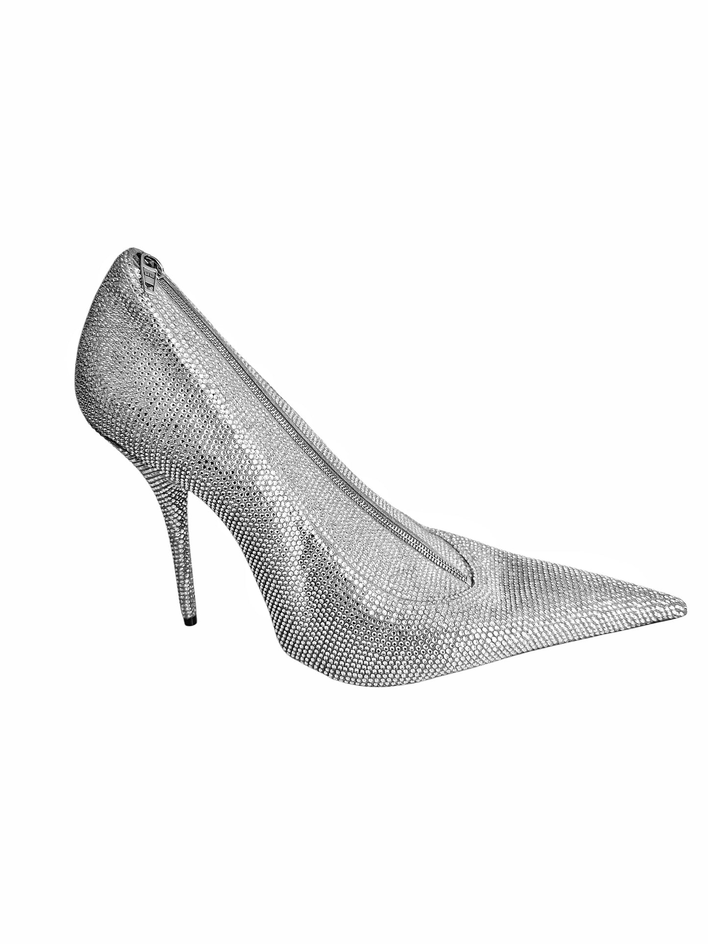 Rhinestone Knife Shoe Clutch Bag