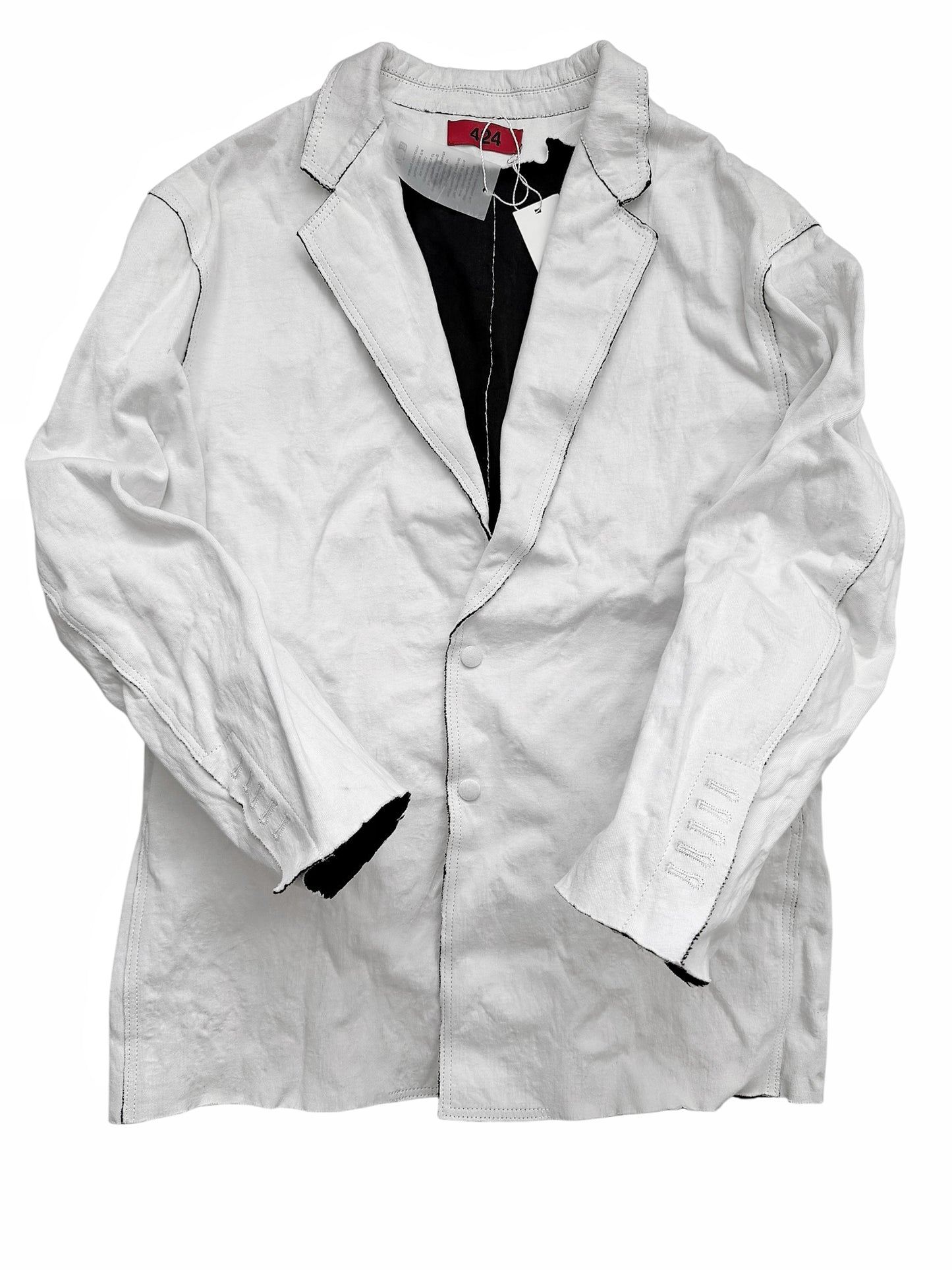 FW25 METAL Molded White Blazer Coat Jacket