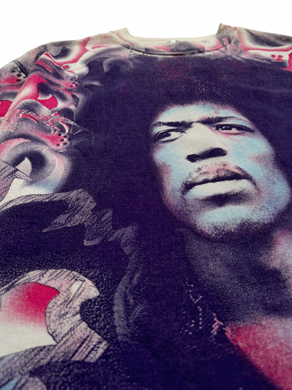 1996 Winterland Jimi Hendrix Airbrush Tie Dye AOP Shirt