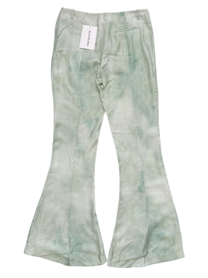 Green Dye Silky Cupro Flare Trouser