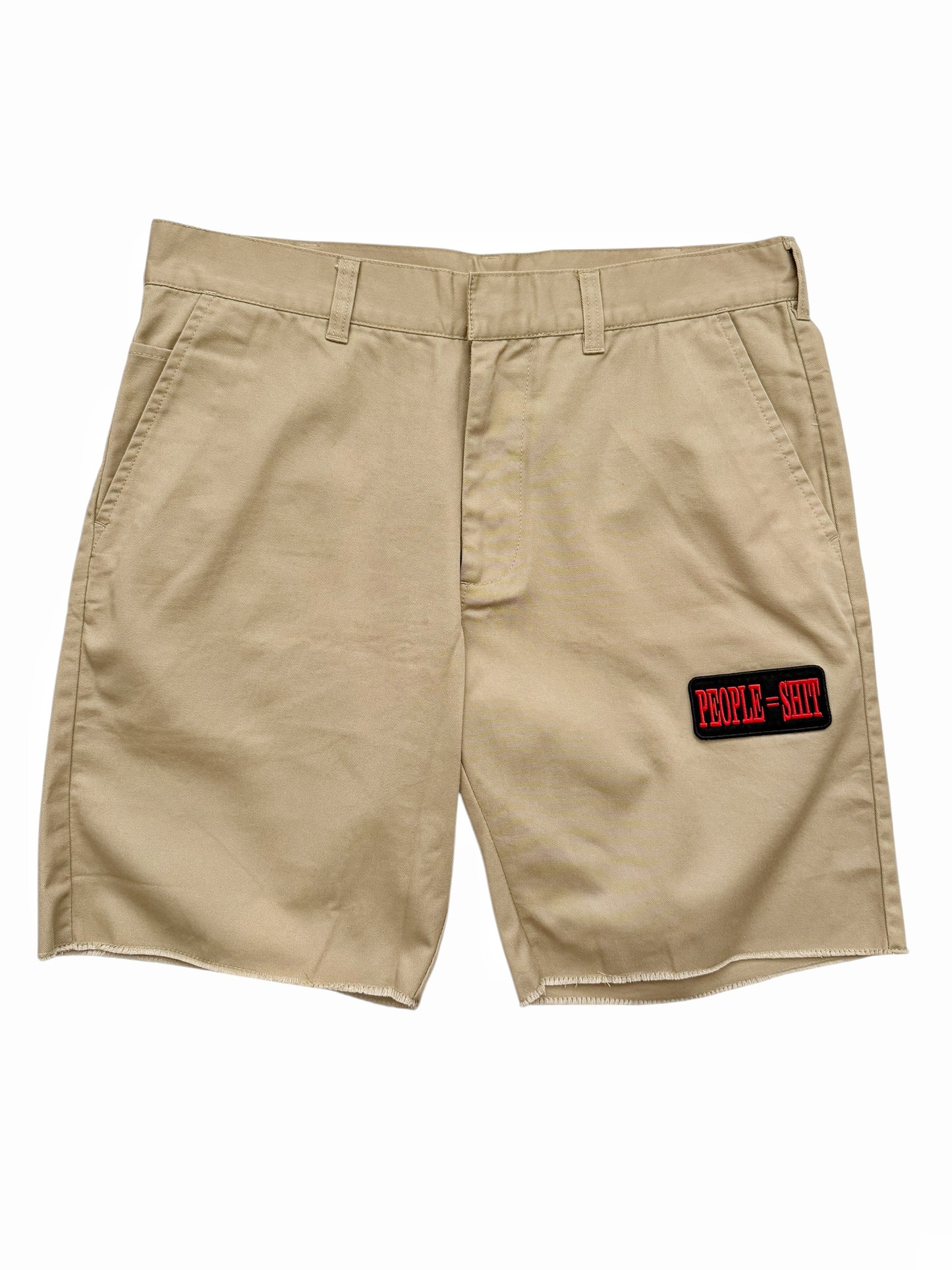 People = Shit Khaki Cut Off Shorts