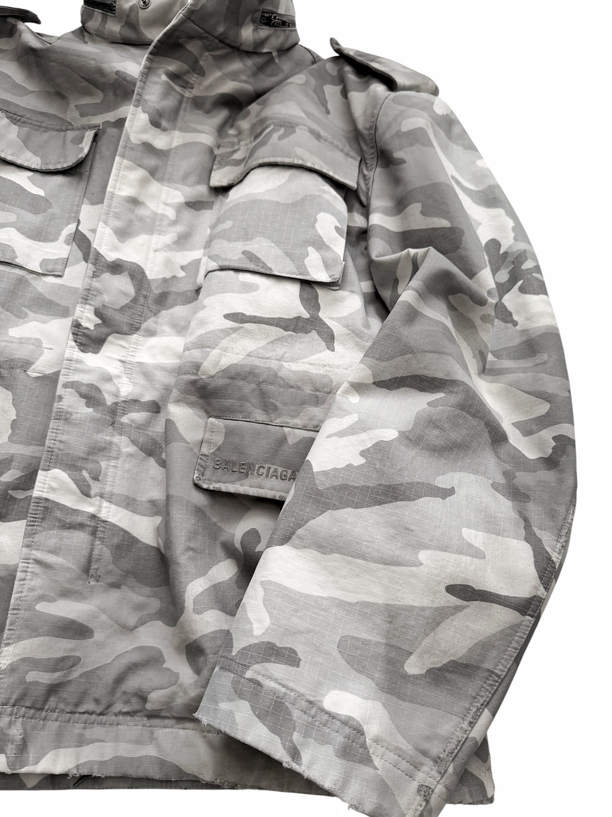 2024 Steroid Biker Camo Distressed Jacket