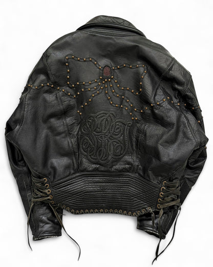 1980’s Custom Order Brass & Stingray Armored Leather Jacket