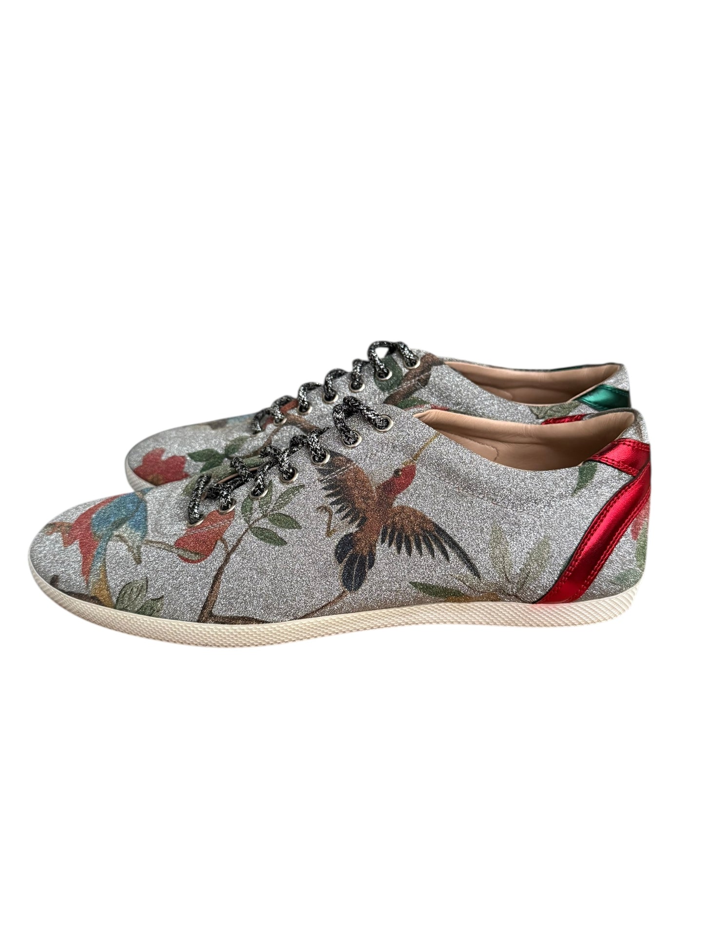Glitter Bling Tian Bird Flat Shoes