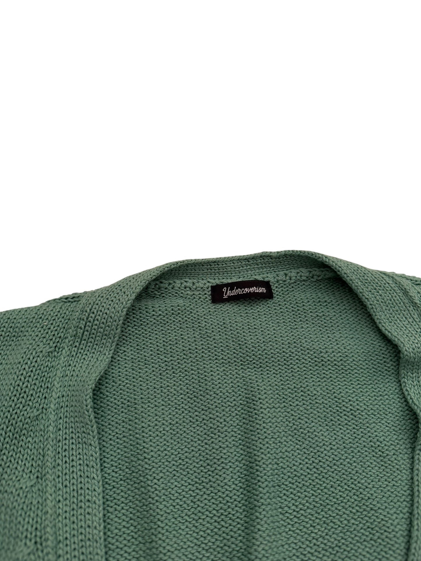 Distressed Faded Green Cardigan