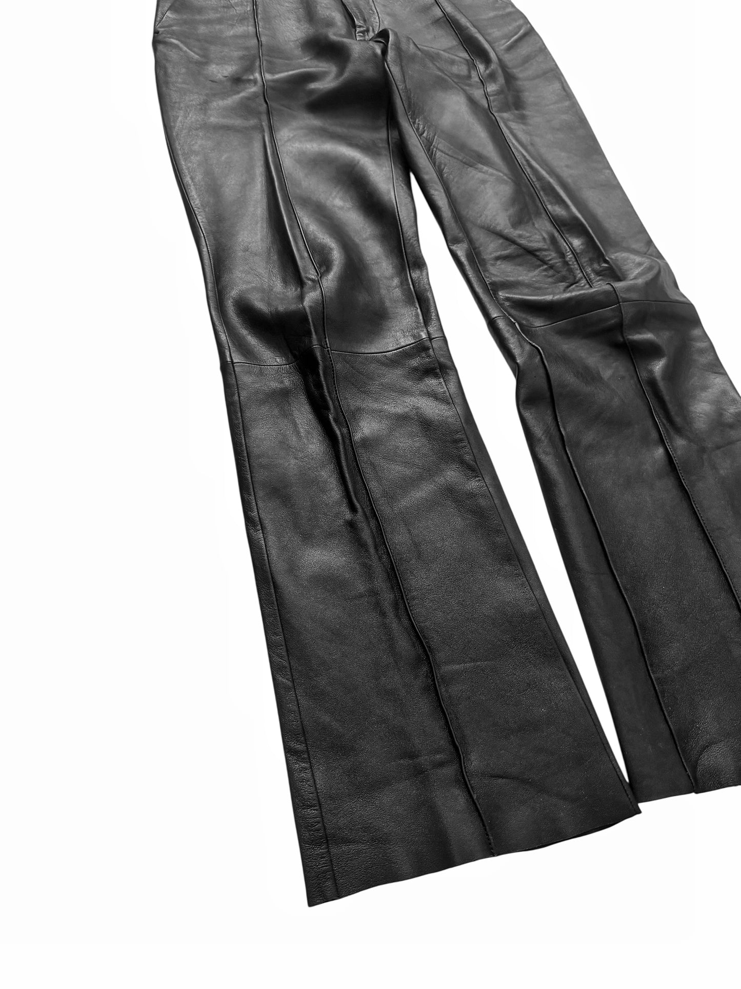 Lambskin Leather Pleated Trouser Pant