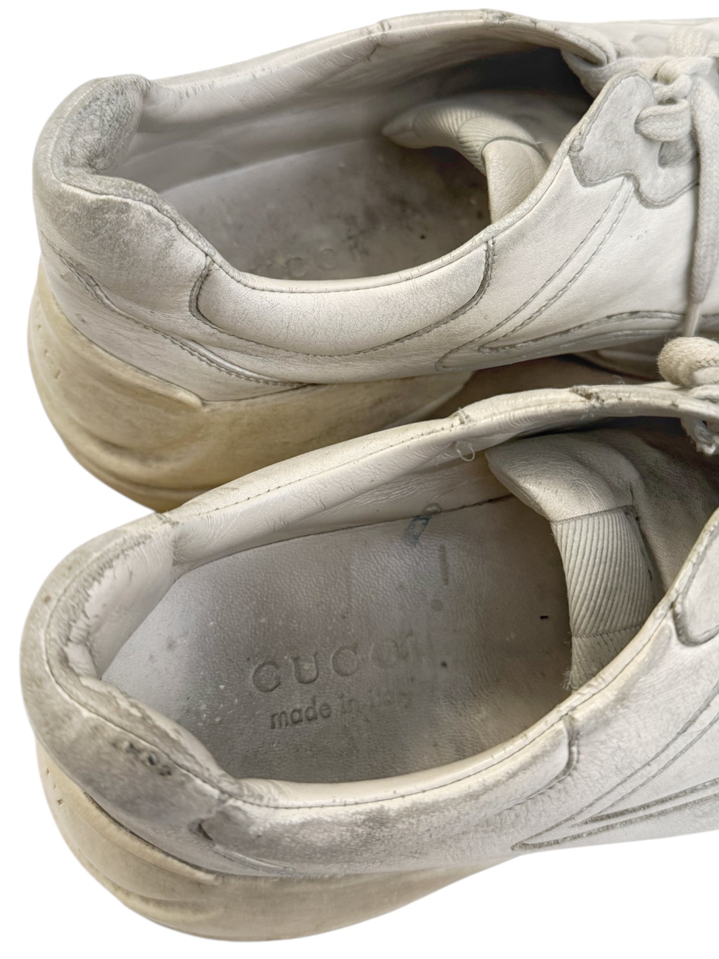 Distressed Leather Rhyton Sneaker