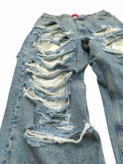 Distressed Big Daddy Baggy Denim Jeans