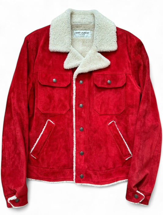 2019 Suede Red Shearling Jacket