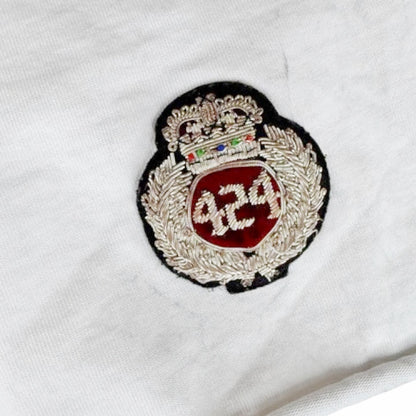 White Creat Embroidered Patch Beanie