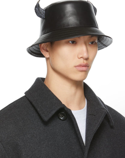 SS21 Horn Leather Bucket Hat