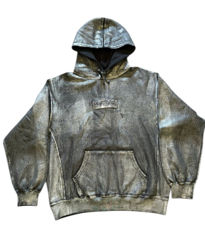 x MM6 Trompe Overprinted Box Logo Hoodie