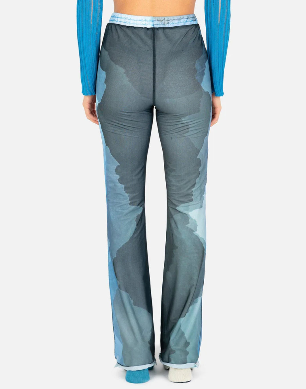 Landscape Glitter Mesh Tight Pants