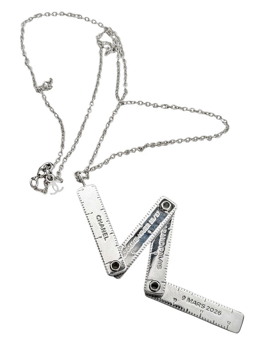 2026 VIP Atelier Folding Ruler Silver Necklace
