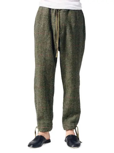 Army Windowpane Wool Trouser