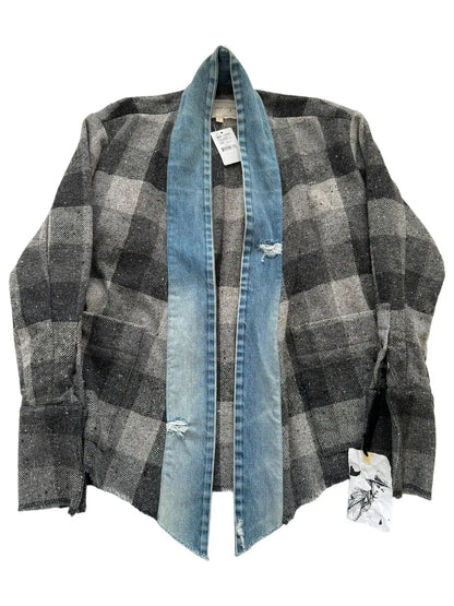 Graphite Buffalo Check GL1 Kimono