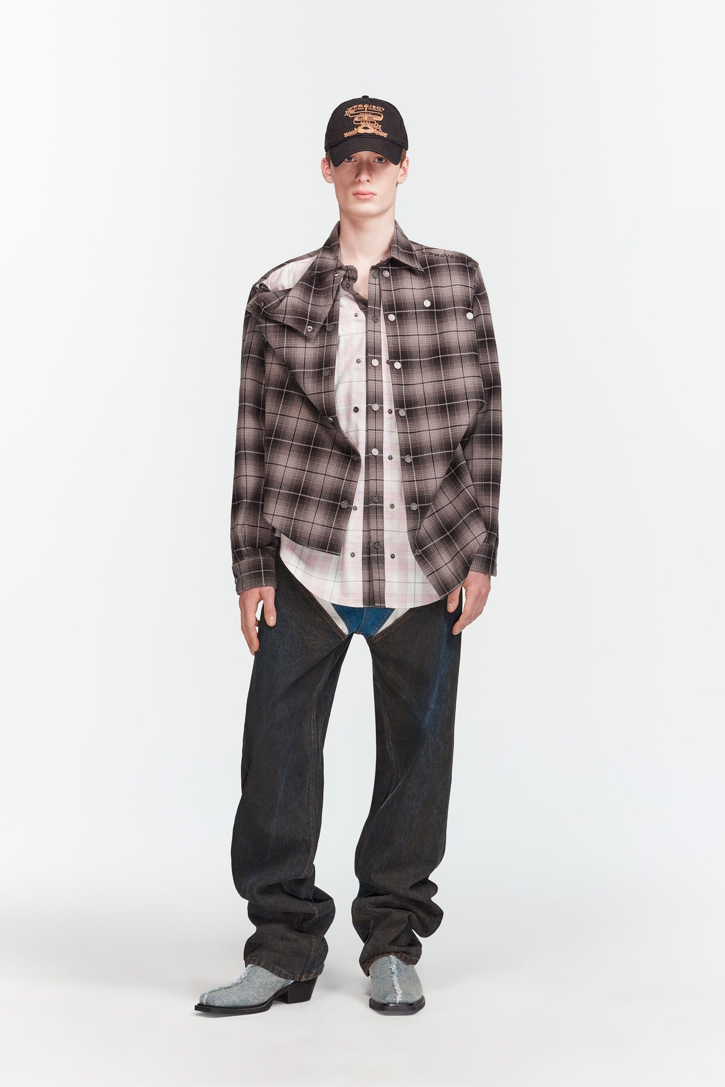 Snap Off Heavy Flannel Shirt