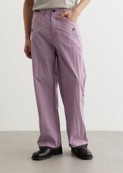 Pink Crack Nylon Tech Pants