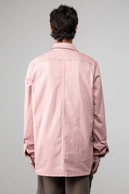 Pink Giacca Faded Denim Over Shirt