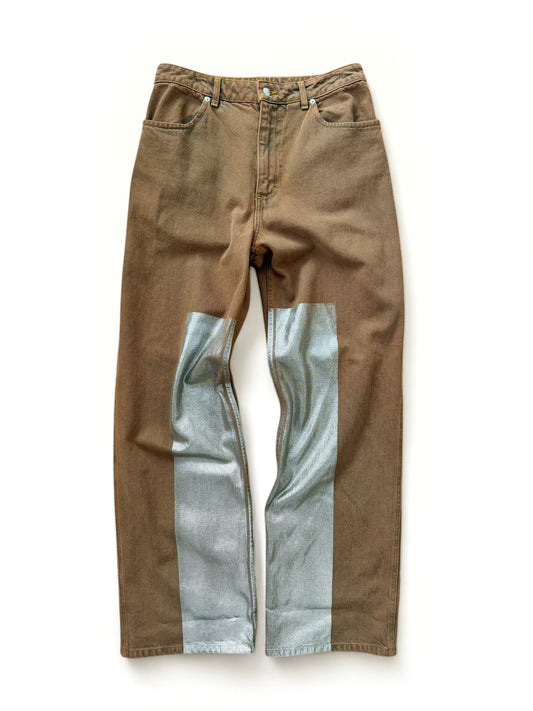 Wide Leg Muddy Wash Denim