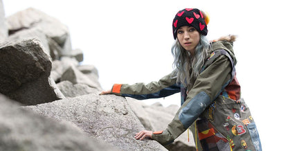 x L.A.M.B. Gwen Stefani Heart Beanie