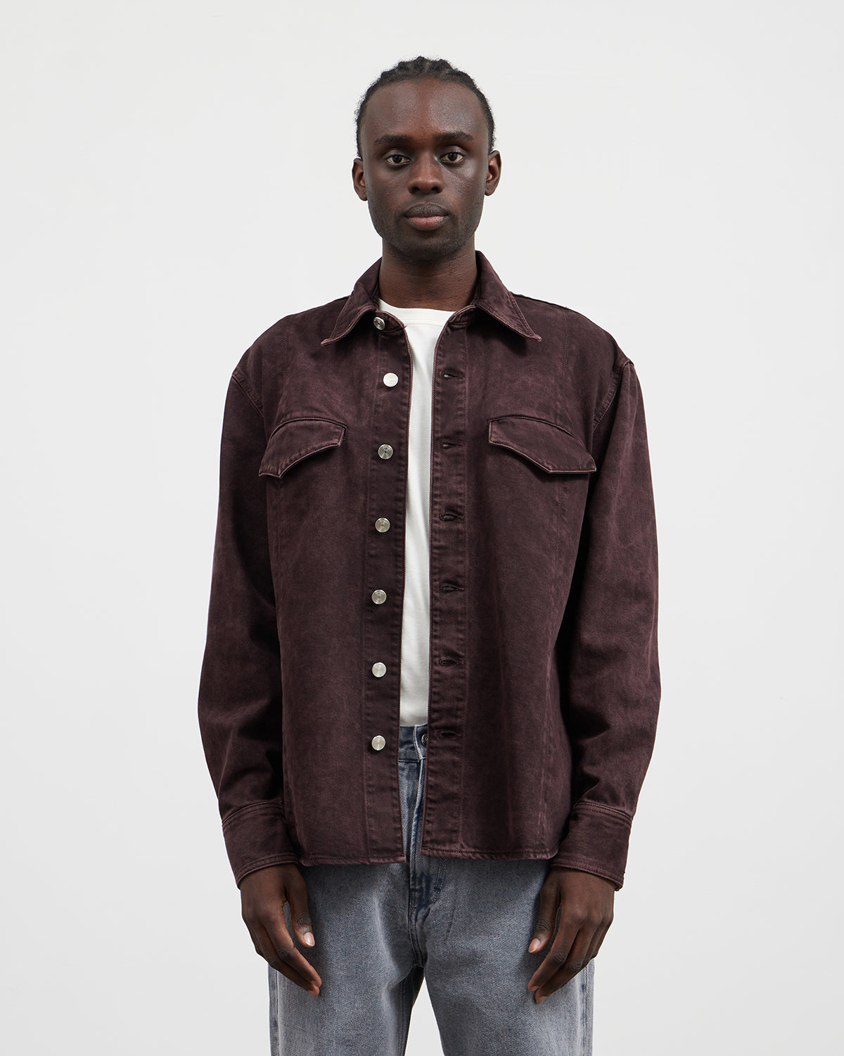 Heavy Crinet Denim Overdye Shirt