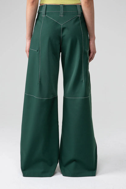 SS23 Angled Trouser Green Baggy Pant