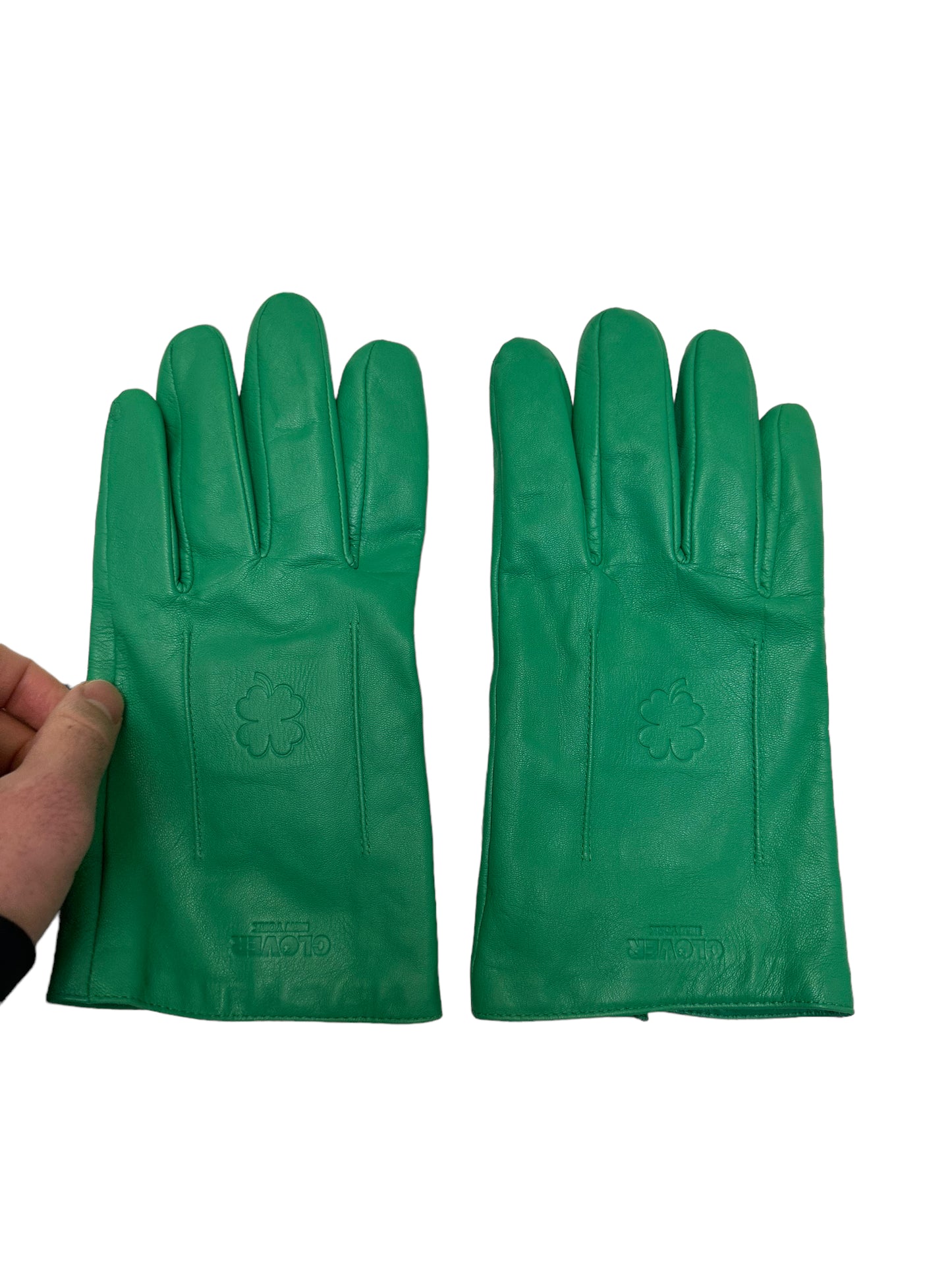 Green Leather Gloves