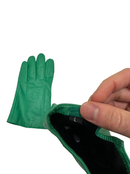 Green Leather Gloves