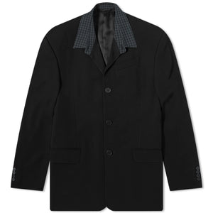 Heavy Triacetate Shirt Collar Oversized Blazer