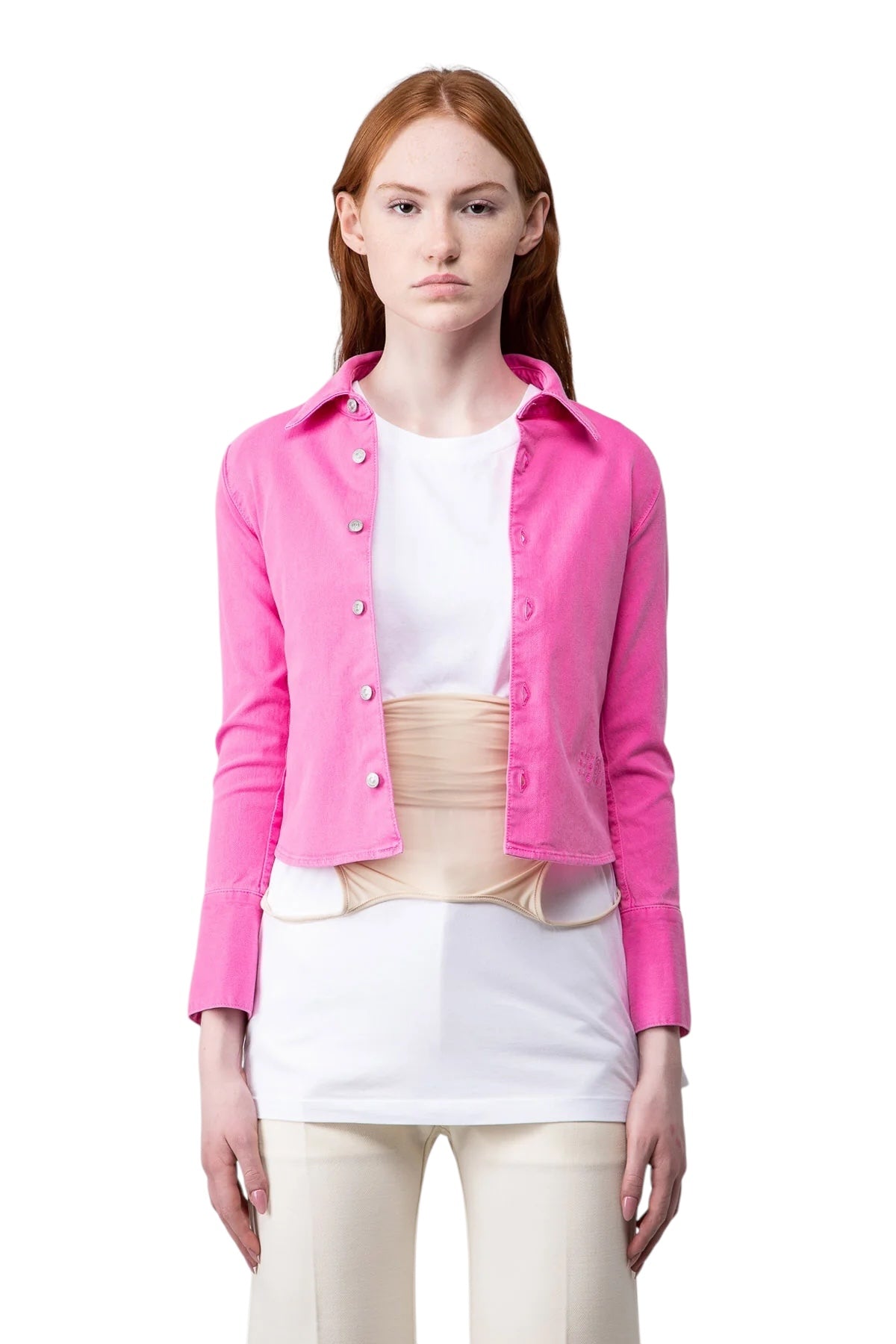 Denim Button Up Shirt Jacket