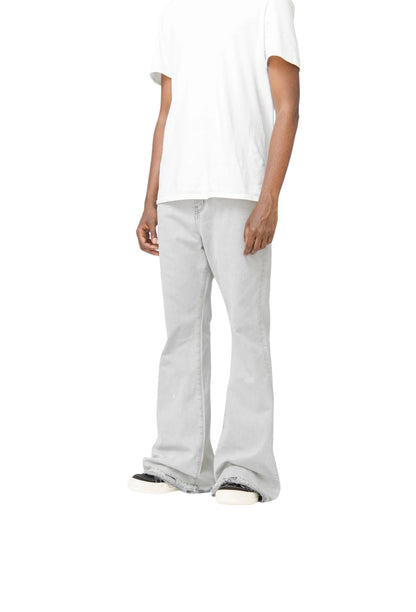 2024 Distressed Bleached Flare Skater Denim