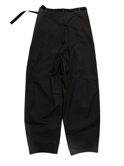 Belted Baggy Tech Trousers (Black)