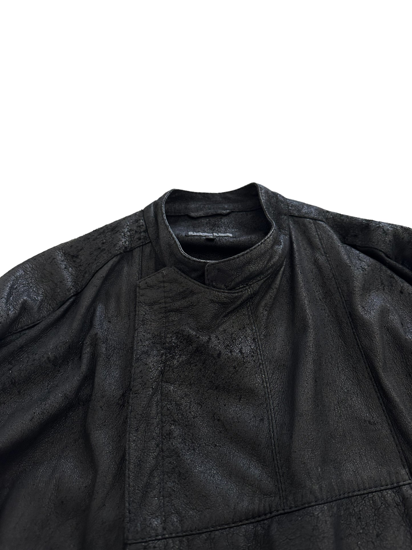 FW15 Blistered Leather Cargo Jacket