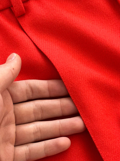 2021 Haute Couture Red Wool Slacks