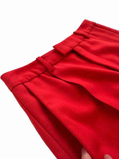 2021 Haute Couture Red Wool Slacks