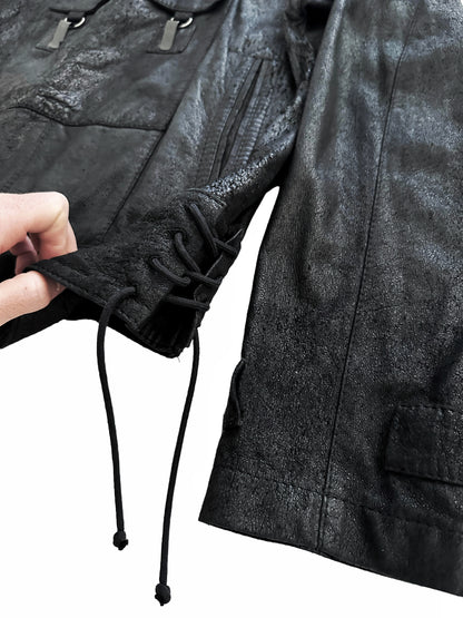 FW15 Blistered Leather Cargo Jacket