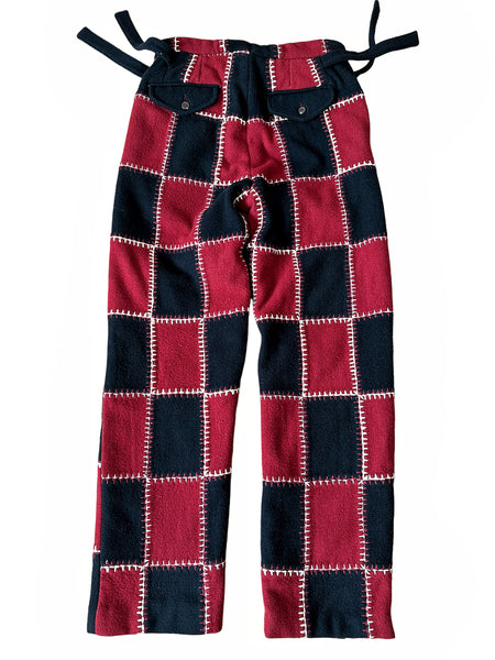 Patchwork Quilted Wool Trouser