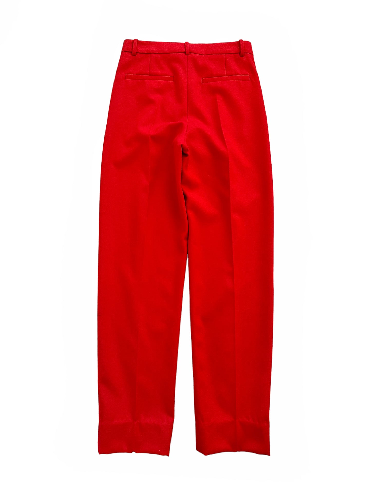 2021 Haute Couture Red Wool Slacks