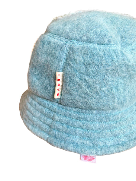 2022 Mohair Cobalt Fuzz Bucket Hat